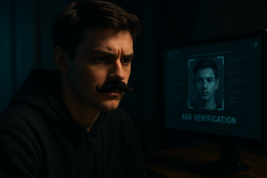 Fausse moustache vs IA : la faille absurde des vérifications d’âge