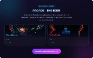 Insider passe au niveau supérieur : l'Arcade rétro débarque sur Utopiaz 🕹️