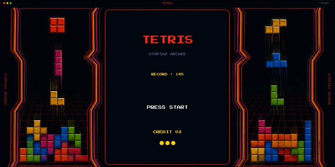 Borne d'arcade TetraVoid sur Utopiaz