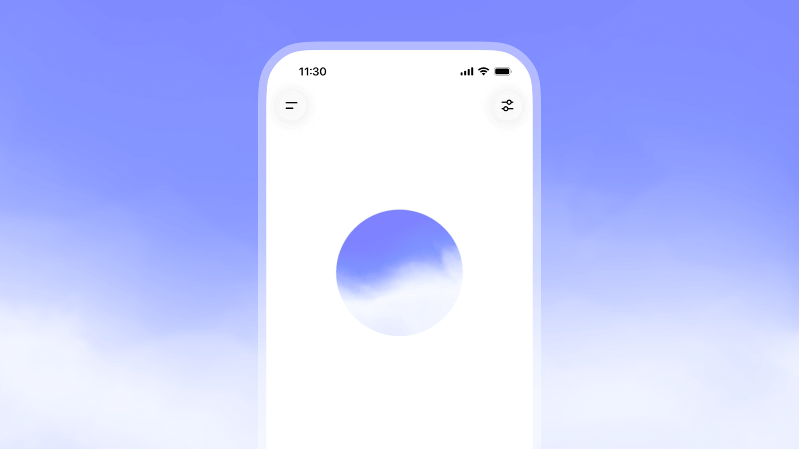 L'orbe de l'interface vocale GPT-Live de ChatGPT sur smartphone