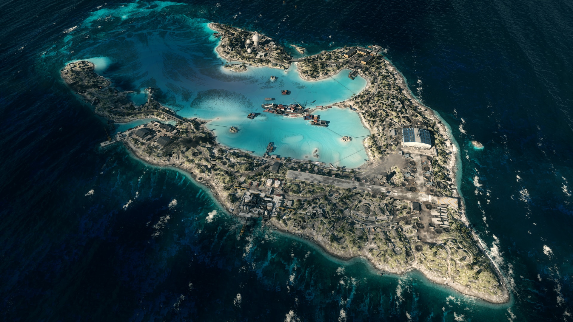 Vue aérienne de la carte Wake Island remasterisée dans Battlefield 6 Saison 4