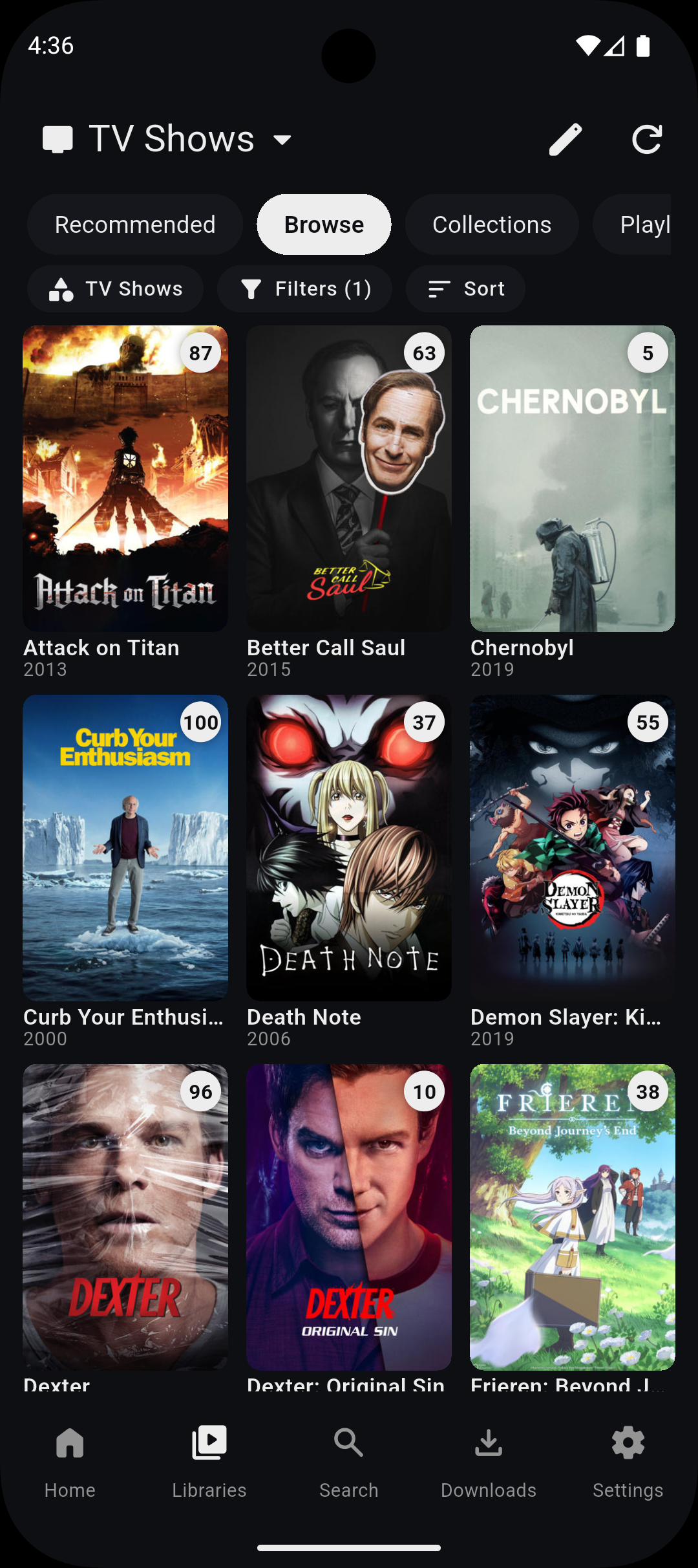 Vue bibliothèque de Plezy sur téléphone